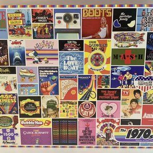 The‎ 1970s Puzzle 1500 Pieces Re-marks Pop Culture USA Made 24x33 With Poster